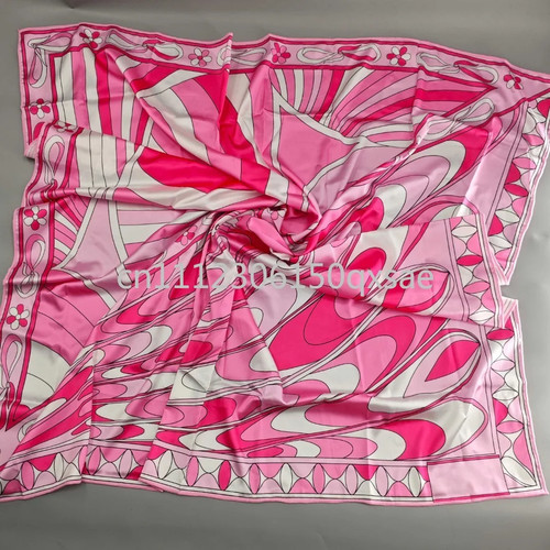 écharpe soie rose 90x90cm - soie,