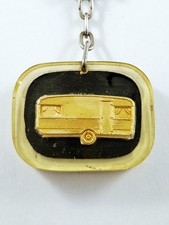 Vintage 1960s LAPEYRE SPORTS Clermont-Ferrand Resin Caravan KEYRING - Caravan