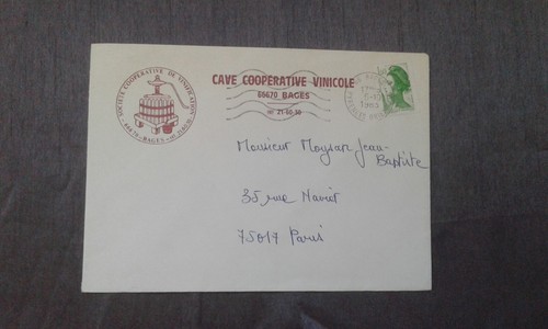 Enveloppe 1983 cave - enveloppe,