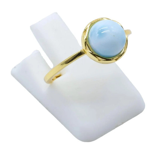 Bague argent 925 larimar ronde - argent,