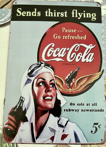 Plaque métal coca cola - plaque,