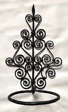 Applique support pot de plantes en métal noir décor volutes années 70-80