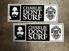 Charlie Don’t Surf Sticker Vintage 90’s Sticker Manson T&C Gotcha HIC Volcom DGK