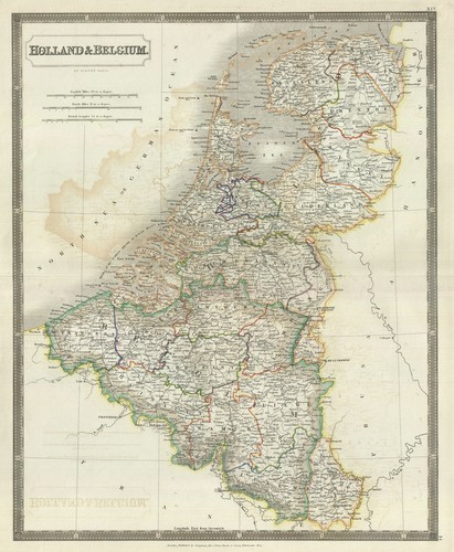 1835 hall map holland and - 1835,