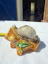 Tirelire ancienne escargot faïence Onnaing 1890 / Antique snail money box