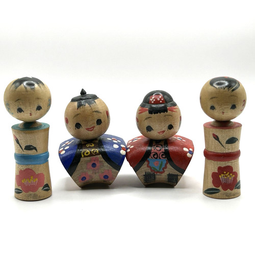 Lot poupées kokeshi - de,