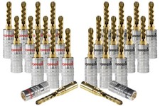 Poppstar 24x Fiche banane de haute qualité avec trou transversal, pour câble de