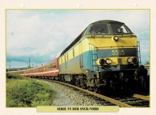 SNCB/NMBS Series 55 Passenger Train Locomotive / Info Card