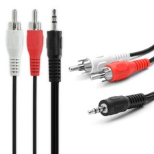 Câble Audio 3,5mm Jack vers RCA Adaptateur pour Smartphone / Notebook & Co.