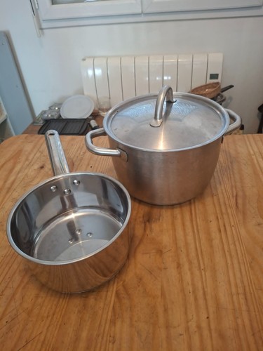 Lot casserole inox 1 - +,