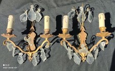 Paire Appliques Bronze pampilles/luminaires anciens/old bronze sconces Tassel