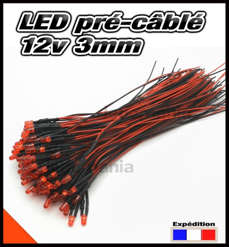 C258dr led 3mm 12v - c258dr#,