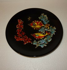  N°1 QUIMPER RARE ASSIETTE DE YVES PLEUVEN DIT YOUEN MODELE AUX " POISSONS "