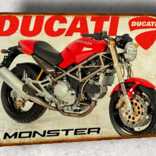 Plaque métal vintage ducati - vintage,