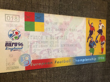 Ticket  )) FRANCE V BULGARIE - EURO 96 ENGLAND