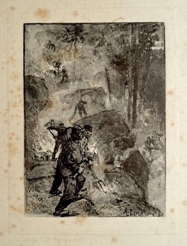 Bois gravé auguste - bois,