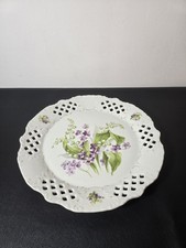 Porcelain Openwork Plate Floral Decor Lily of the Valley - 33cm - Vintage