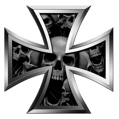 Croix fer skull - fer, de