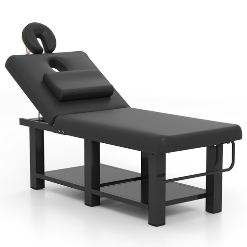 Black heavy duty massage table - black,