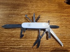 Victorinox Huntsman 91mm Swiss Army Knife - White, Used, Like New Condition 