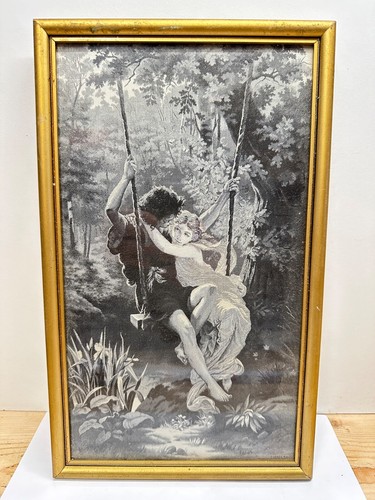 Couple sur balançoire - balanÇoire, gravure