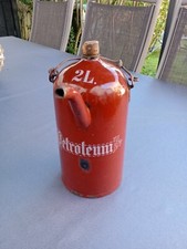 Ancien Bidon à Pétrole  de 2 litres Tôle Emaillée petroleum
