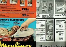 Advertising 1120 1966 Moulinex Robot Marinette Mixer Drummer 2p