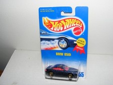 Vintage 1991 Hot Wheels BMW 850i Gold Medal Speed, Metallic Blue, Lace wheels