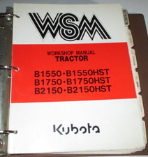 Kubota B1550 B1750 B2150 B1550HST B1750HST B2150HST Tractor Workshop Manual OEM!