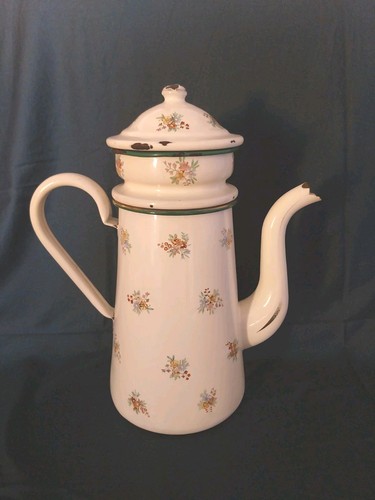 Ancienne cafetiere emaillee - cafetiere,