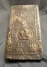 PRESSED TIN FRENCH BOX-J.Laffitte-Heavily Embossed-c1870s