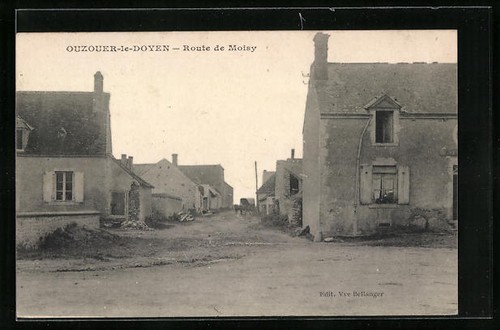 Cpa ouzouer doyen route - ouzouer-le-doyen,,
