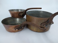 3 casseroles cuivre Chomette