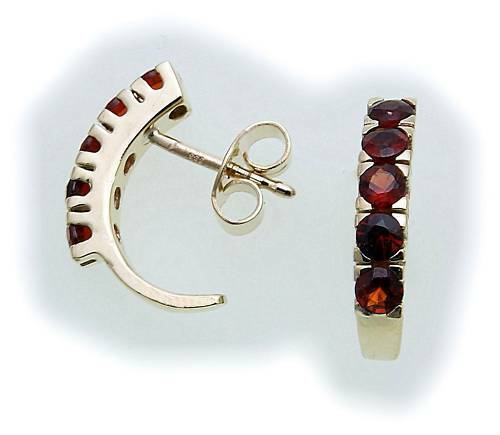 Boucles oreilles avec grenat - avec,