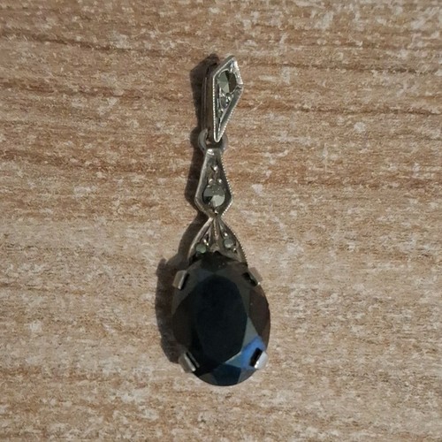Pendentif ovale marcassites - ovale,