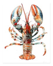 Affiche homard vibrante art