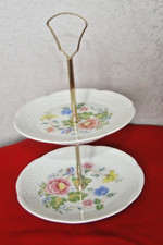 SERVITEUR DOUBLE ETAGE ANCIEN PORCELAINE DU BERRY création Le Lourioux