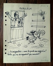 Jean EFFEL dessin original à