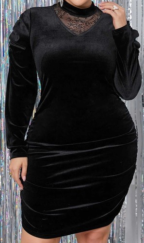 Robe dentelle ruché en - dentelle, à