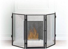 Relaxdays Barrière de sécurité pare-feu cheminée grille enfant métal 5... 