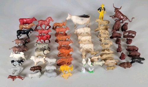 Lot vintage plastic farm - 64,
