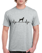 Mens Unisex Dog Gifts TShirt Presents Vizsla Heart Beat Pulse Love