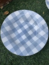 Digoin Sarreguemines Assiettes Vintage Motif Écossais Bleu