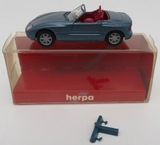 MICRO HERPA HO 1/87 BMW Z1 CABRIOLET BLEU METAL #3074 IN  BOX