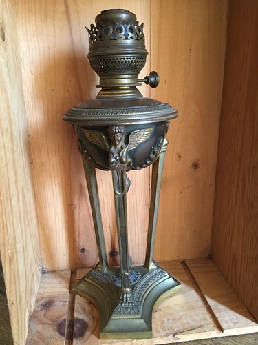 Lampe pétrole bronze - en,