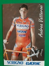 CYCLISME carte cycliste ANDREA VATTERONI équipe SCRIGNO GAERNE 1998