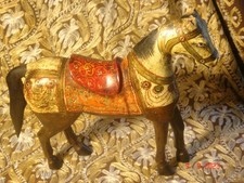 Wooden Decorated Indian Ceremonial Horse