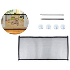 Barrière de Sécurité pour Chien Chat Porte Magique 180x75cm Cloison de Couloir