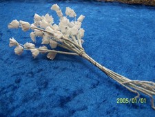 Antique blue bouquet of lily of the valley fabric for creating hats, other..No. 475