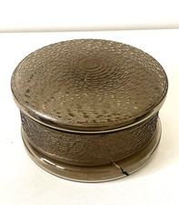 Boite art deco en verre fumé